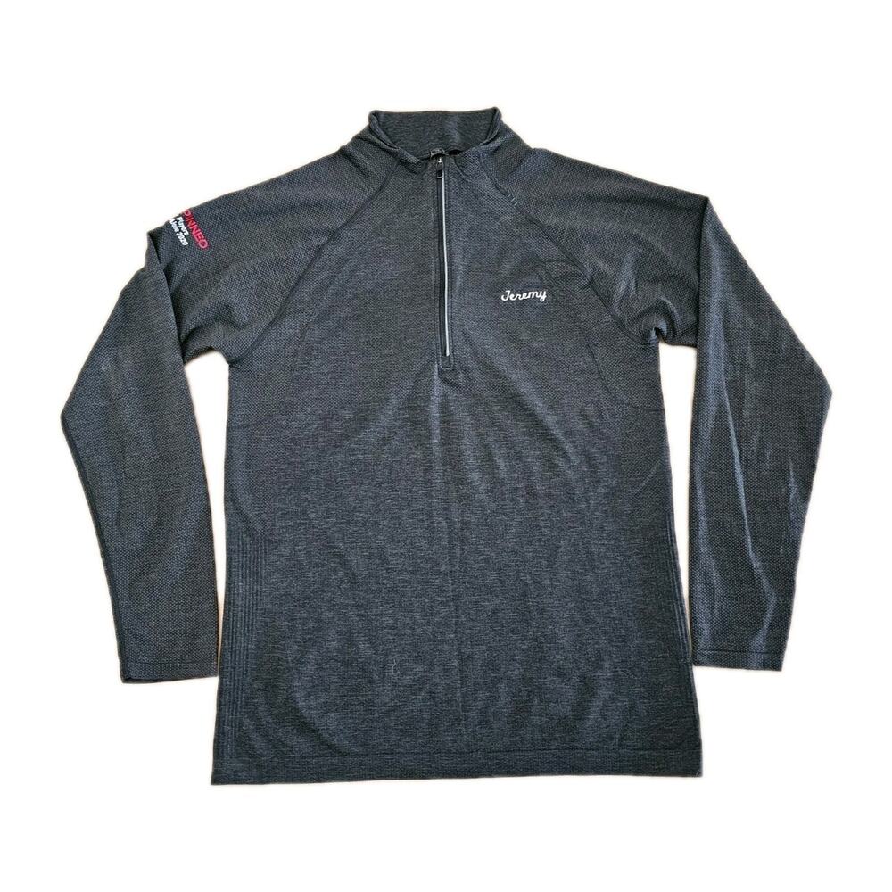 Men’s Lululemon 1/4 Zip Pullover Grey Medium Stretch Long Sleeve